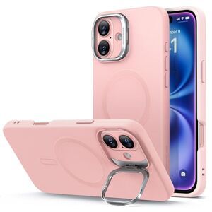ESR iPhone 16 Case Silicone MagSafe Camera Stash Stand Cloud Series Pink